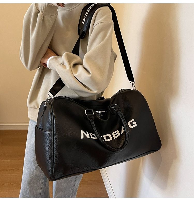 Kostengünstige Leder-Fitness-Frauen-koreanische Cross-Body-Sport-Minimalist-Briefgepäck-Reisetasche mit großer Kapazität_voghion.com