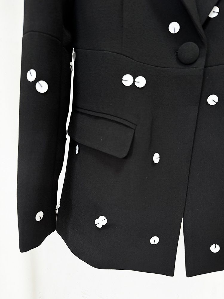 Moda Lantejoulas Contas Colorblock Terno Jaqueta Rabo de Peixe Saia Longa Terno_voghion.com