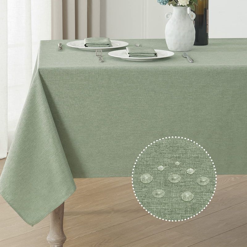 Nuovo prodotto: decorazioni per feste di compleanno, composizioni, accessori, lino tinta unita verde erba, impermeabile e resistente all'olio_voghion.com