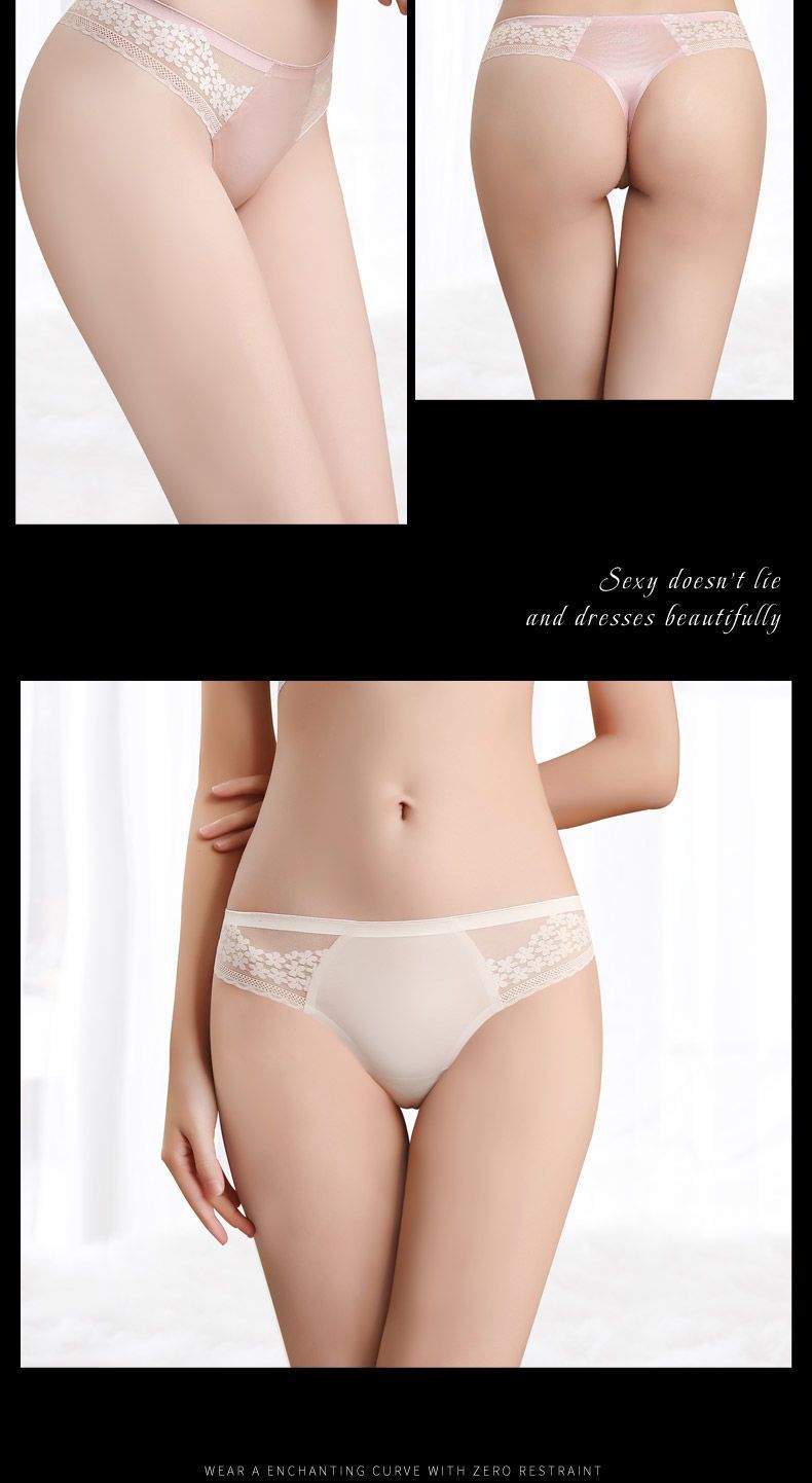 Mutandine perizoma antibatteriche senza cuciture in pizzo sexy da studentessa da donna_voghion.com