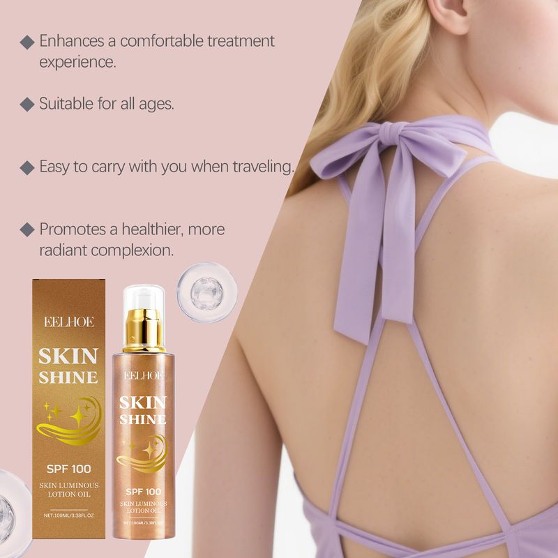EELHOE Brightening Glitter Lightweight Moisturizing Body Skin Application Shiny Highlight Refreshing Protective Oil_voghion.com
