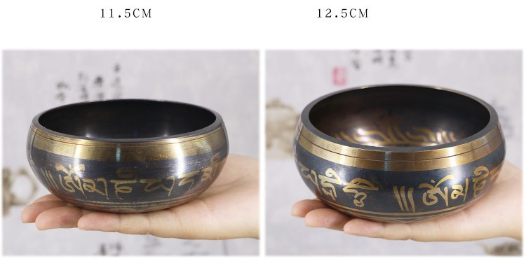 Nepal Singing Bowl Handmade Bowl Hand-Hammered Tibetan Singing Bowl Set - Stress Relief, Chakra Balancing & Meditation Tool_voghion.com