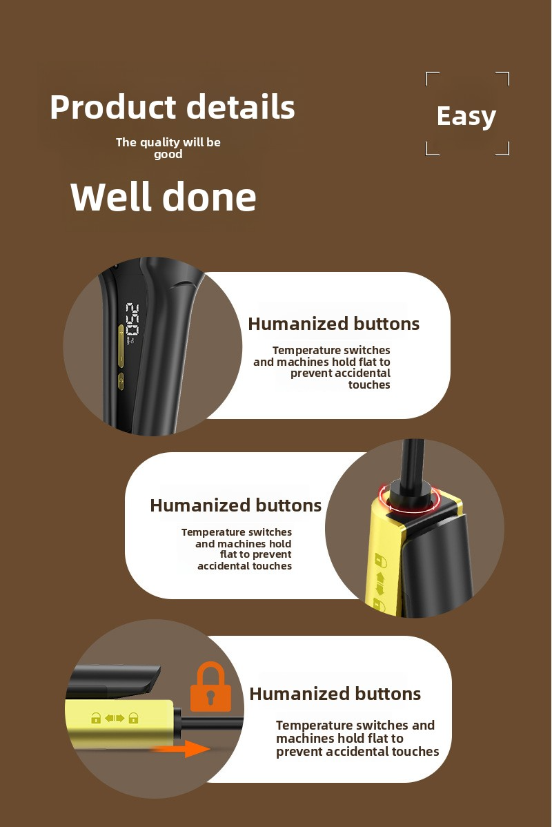 Professional Wide & Narrow Hair Straightener - EU Certified Salon-Grade Flat Iron For Straightening & Curling_voghion.com