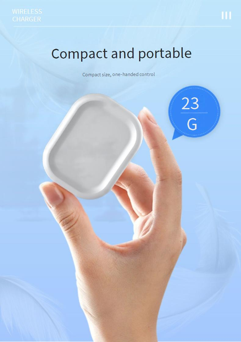 Wireless Charger, Qi-Certified Fast Charging Pad, White Minimalist Design, Compatible With IPhone & Qi-Enabled Devices_voghion.com