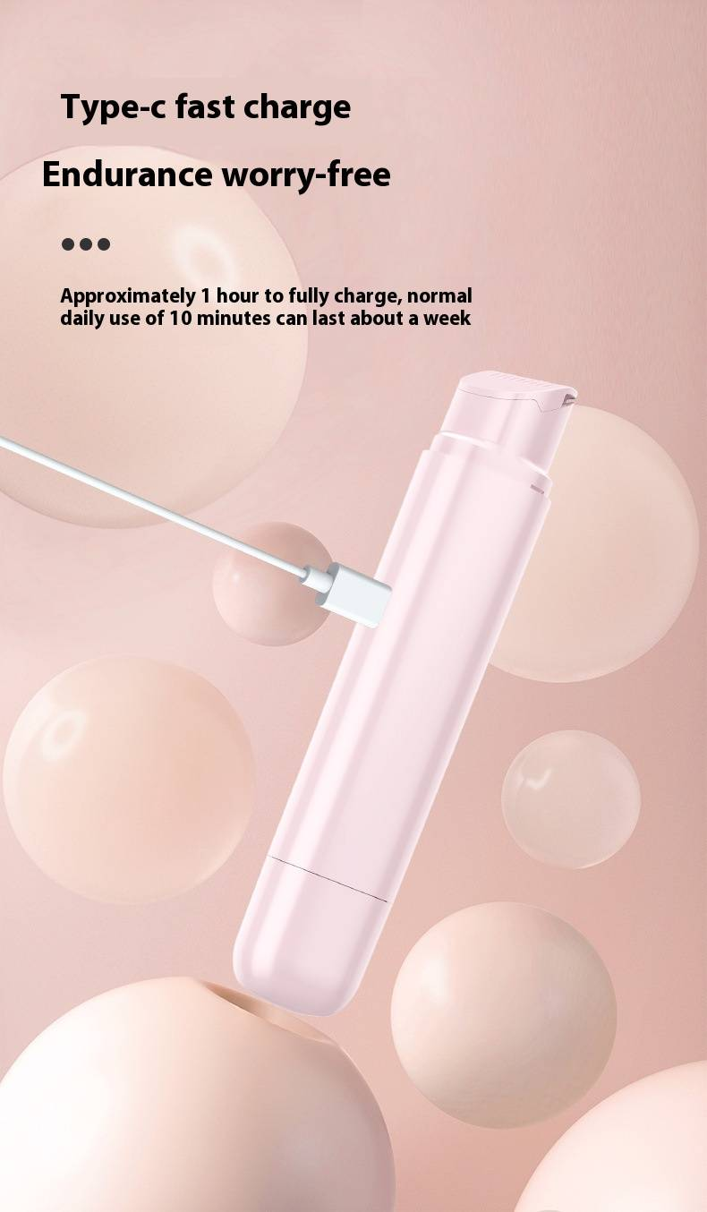 Professional Women's Electric Hair Trimmer For Bikini & Body, Portable USB Rechargeable Shaver With Dual Blades, Pink_voghion.com