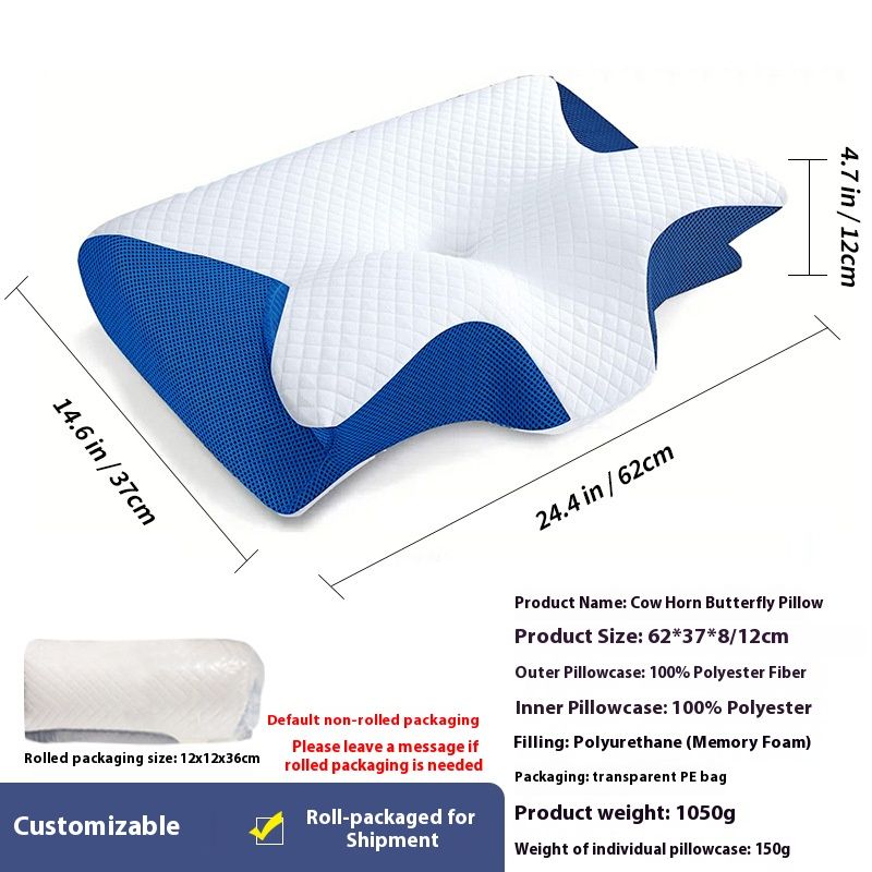 Ergonomic Memory Foam Pillow For Neck Pain Relief - Contoured Cervical Support, Zero Pressure, Slow Rebound, Breathable Cover_voghion.com