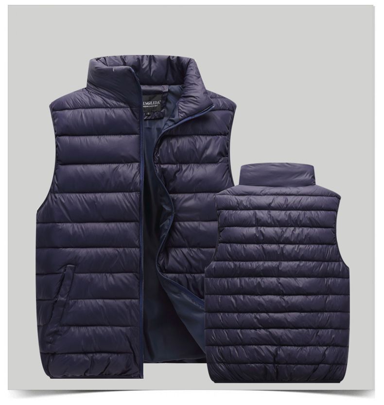 Modna kamizelka 2026 Keep Warm damska/męska ze stójką, jednolitym kolorem, bez rękawów, zapinana na zamek, swobodna, dopasowana, bawełniana kamizelka_voghion.com