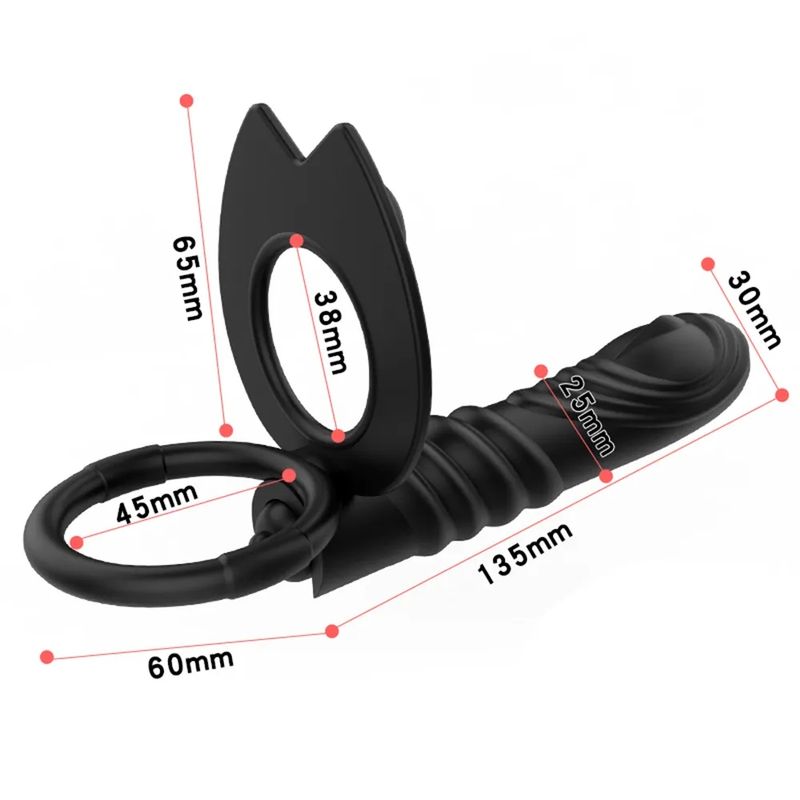 Vibratore anale a doppia penetrazione a 10 frequenze, giocattoli sessuali per adulti per uomini e coppie_voghion.com