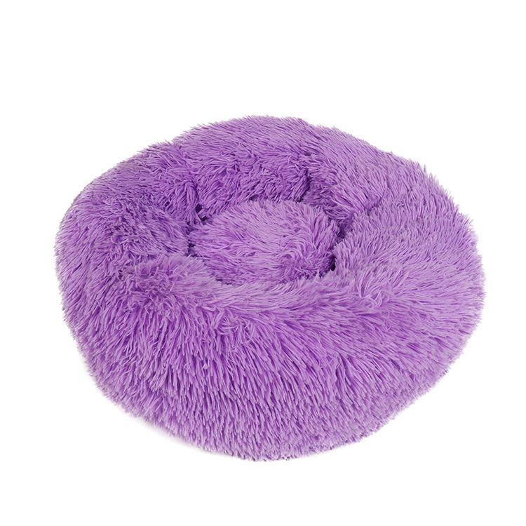 Removable And Washable Zippered Round Plush Bed All-Season Dog Cat Pet Mat_voghion.com