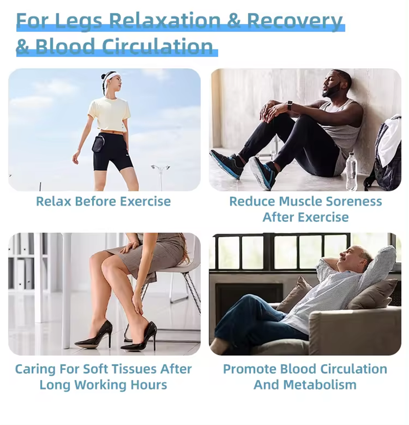 Stivale per gambe con terapia a pressione e compressione ad aria, massaggio con recupero termico per piedi, ricaricabile con batteria per atleti_voghion.com