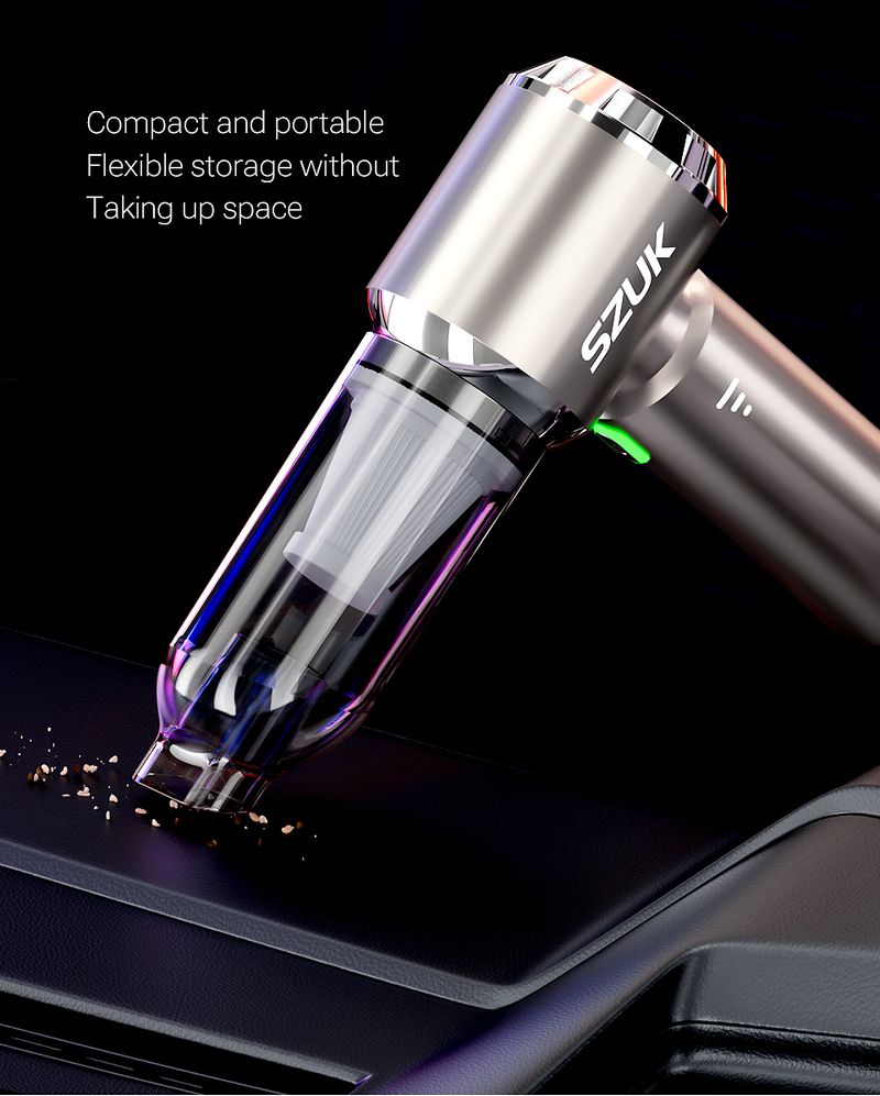 SZUK C012MAX Car Vacuum Cleaner Strong Suction Cleaning Mini Machine Wireless Portable Handhled Blower Machine Home Appliances_voghion.com