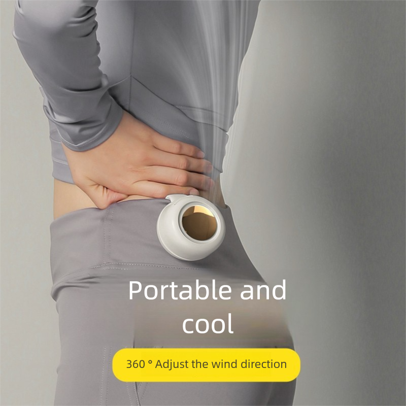 360掳 Bladeless Neck Fan - Portable Rotating Wind Blower For Neck & Waist Personal Cooler_voghion.com