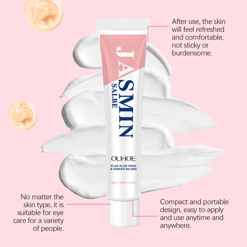 OUHOE Jasmine Eye Cream Moisturizes And Sooth The Eye Skin Hydrating And Moisturizing Daily Massage With Eye Cream_voghion.com