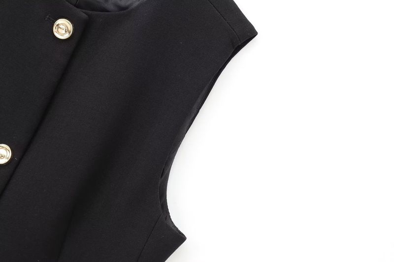 Damenbekleidung High-End-Gürtel Einfaches ärmelloses Hemd Lagen-Taillenweste für Damen_voghion.com