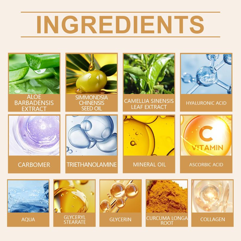 JAYSUING Turmeric Vitamin C Face Cream Gently Cares, Hydrates, Nourishes, Moisturizes, Tightens And Tender Skin_voghion.com
