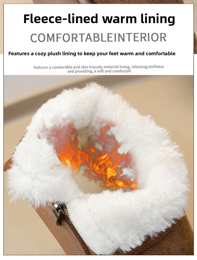 2025 Winter Neue Sport Stil Kinder Schnee Wildleder Anti-Kick Geschlossen-Zehe Jungen Und Mädchen Warme Für Ältere kinder Baumwolle_voghion.com