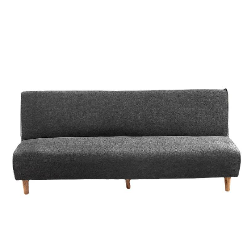 Pletený žakárový potah na pohovku bez područek, elastický univerzální potah na pohovku bez područek, kryt na prach_voghion.com