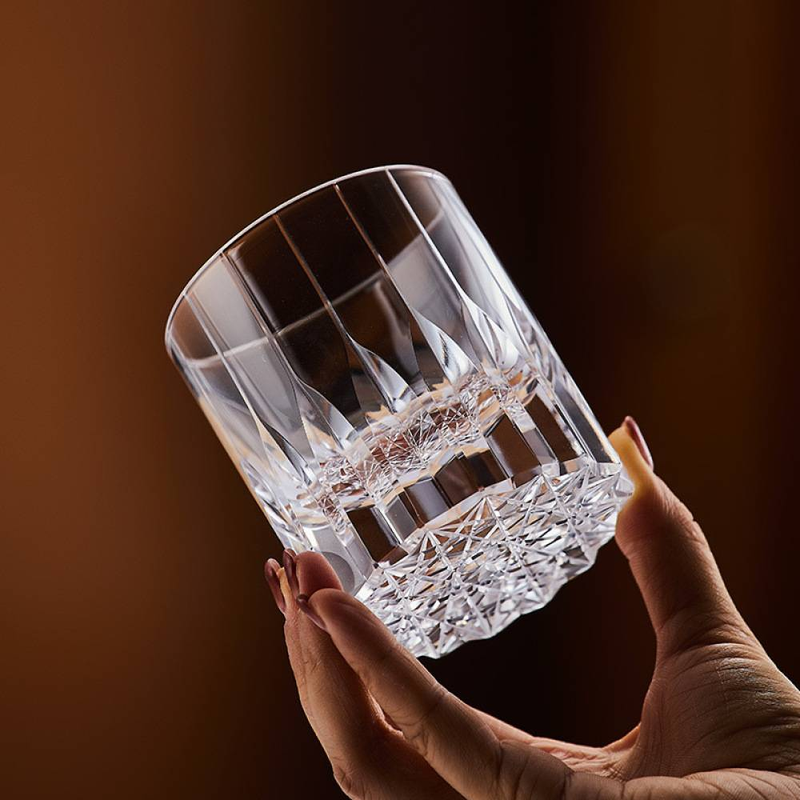 Scotch Whiskyglas Handgeschliffenes bleifreies Kristallglas 1 Stück 250ml_voghion.com
