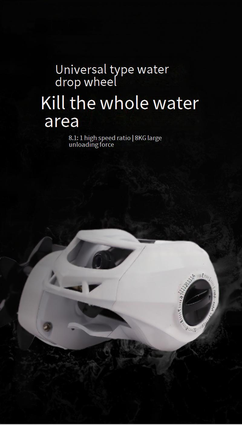 Visgerei Zoetwater Dubbeldoel Anti-explosie Lijn Vismolen, Lange Afstand Werpen Metalen Waterdruppel Reel Kunstaas_voghion.com