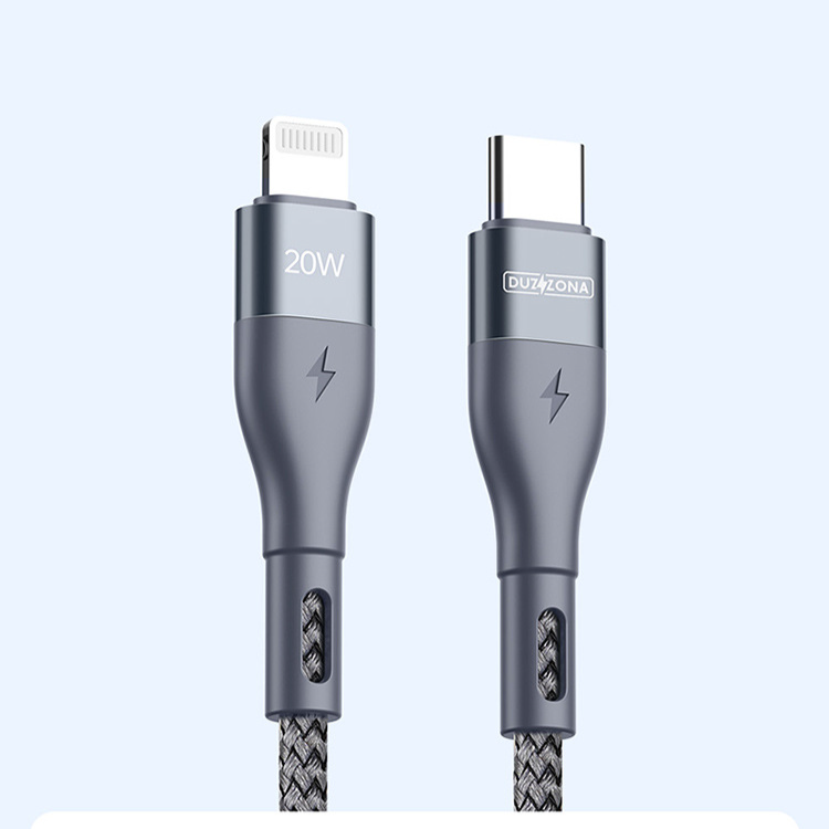 Nylon Braided PD20W Mobile Phone Fast Charging Cable Type-C Charging Cable For IPhone_voghion.com