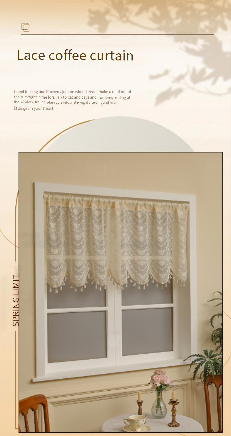 Modern Polyester Cafe Curtains - Decorative Half Window Curtains For Living Room (Coffee Cup, Butterfly, Lavender Designs, Multiple Sizes)_voghion.com