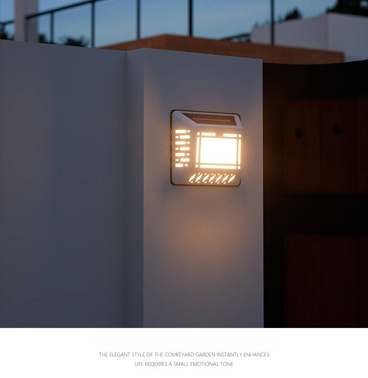 Solar House Number Light, Waterproof Outdoor Wall Light For Garden, Patio, Villa, Porch, Warm White LED Light With 6-12 Hours Illumination_voghion.com