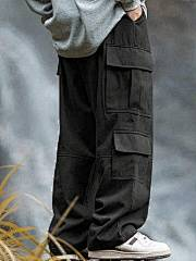 Men's Stretch Wrinkle-Resistant Cotton Athletic Pants - Comfort Fit With 4-Way Flexibility_voghion.com