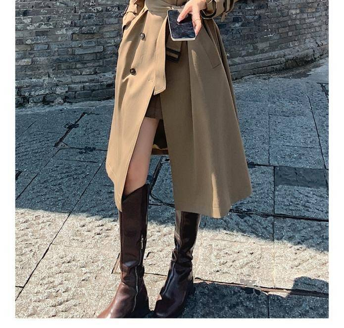 Parisian Airflow – Sculpted Trench (Liquid Drape + Cinched Architecture)_voghion.com