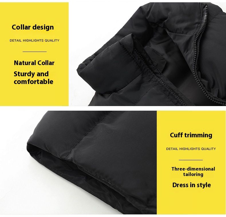 Gilet invernale spesso da uomo, giacca senza maniche con cerniera slim fit, caldo gilet imbottito in poliestere con tasche multiple, capospalla casual con collo alto_voghion.com