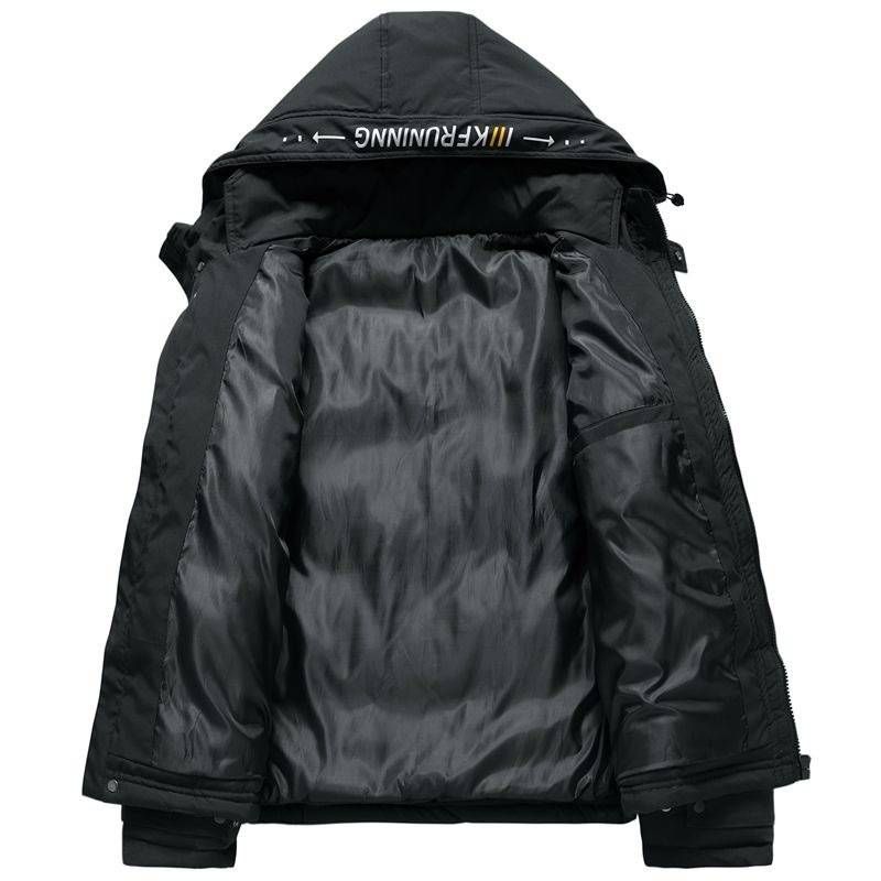 Herrenbekleidung 2025: Neuer, bedruckter Wintermantel mit Kapuze im Retro-Stil – warm, locker geschnitten, dick._voghion.com