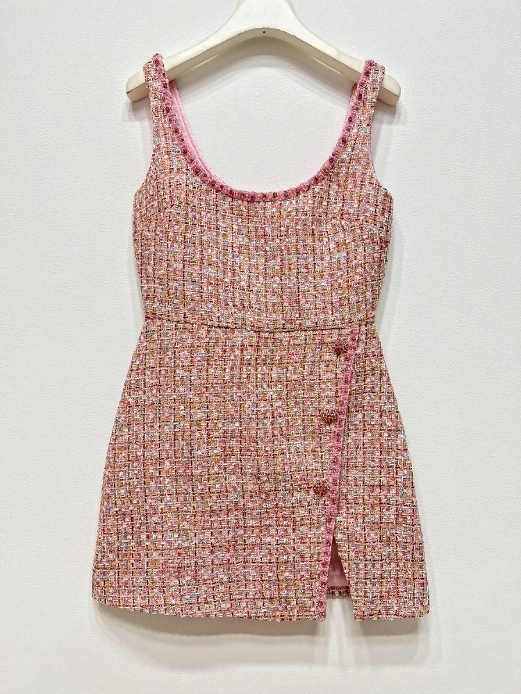Giacca corta in lana rosa, stile profumato, con scollo rotondo e colletto a U diviso, stile mille oro, abito da sera elegante_voghion.com