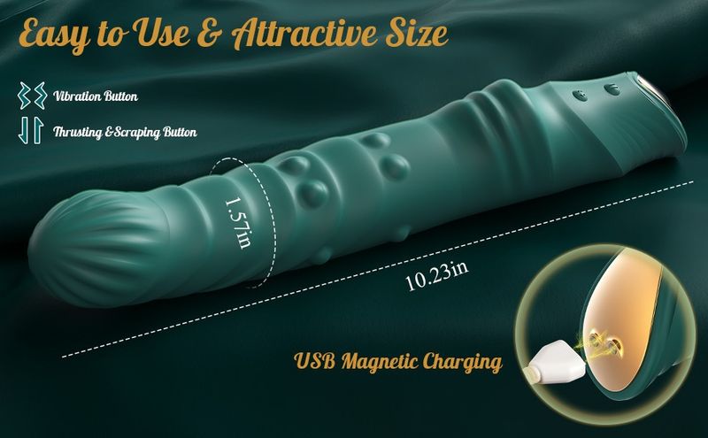 LuvBox Arcee, vibratore telescopico con perline a doppia direzione, giocattolo per donne, masturbatore sessuale elettrico inseribile_voghion.com