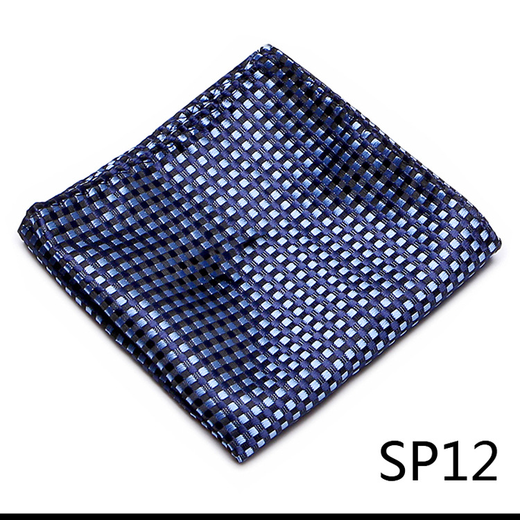 Heren Brits patroon effen kleur polyester zijden vierkante sjaal bruiloft pak zakdoek overhemd klaar op voorraad_voghion.com