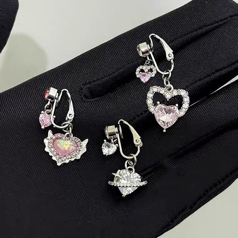 Meerjungfrau-Prinzessin, Opal, Bauchnabelring mit Herz-Design, kein Piercing erforderlich, heißes Mädchen, vielseitig, süß, einfach_voghion.com
