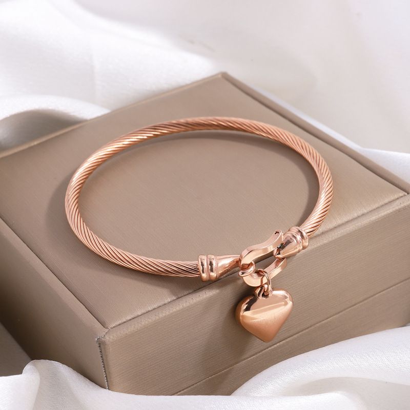 Unisex Titanium steel bracelet stainless steel elastic love bracelet for girls high end fashion light luxury bracelet_voghion.com