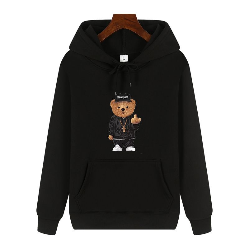 Männerkleeder 2024 NEI Sweatshirts Fréijoer an Hierscht nei Männerjacketten Koreanesche Stil trendy Prints Bär Casual Sport Männerkleeder trendy Koppelen_voghion.com
