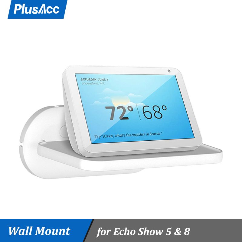 PlusAcc Wall Mount Shelf Holder for Echo Show 8 1st 2nd Gen / 5 Smart Camera Home Nest Hub Stand Accessories_voghion.com