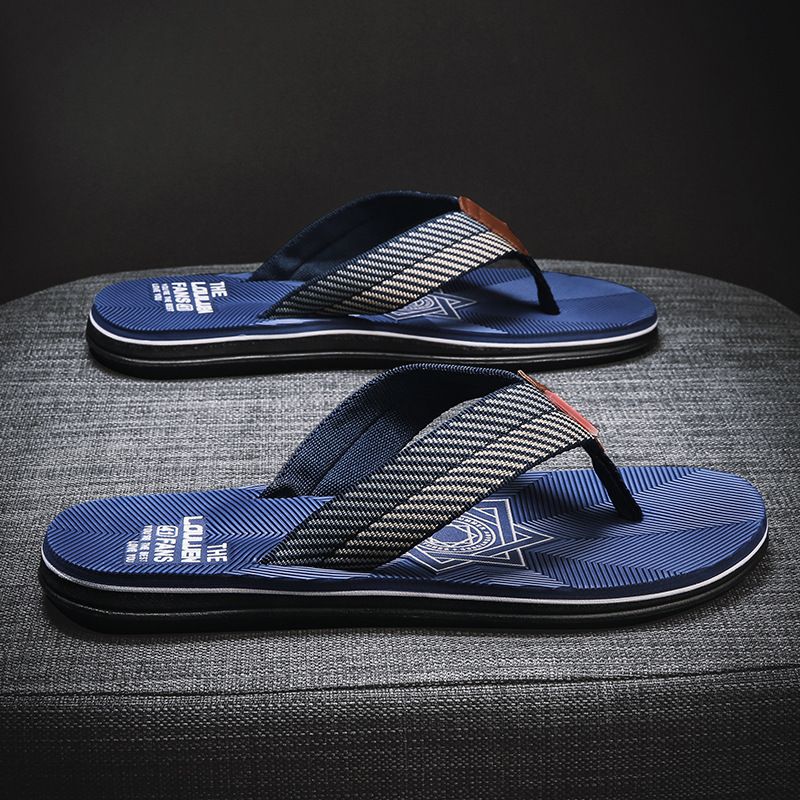 New Beach Herringbone Men In Summer, Non Slip Clip On Feet, Casual Sandals For Outdoor Wear, Trendy Thick Soled Men's_voghion.com