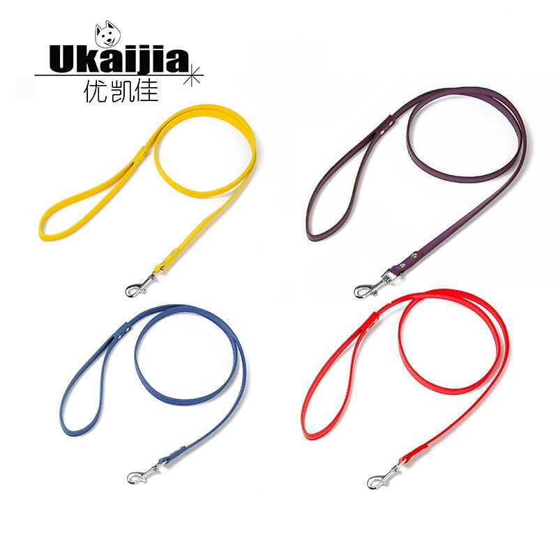 Small And Medium-sized Pet Leash PU Light Board Adjustable Dog Chain_voghion.com