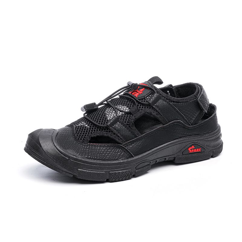 Große Sommersandalen, atmungsaktive Outdoor-Strandschuhe, coole und modische Mesh-Freizeitschuhe mit Perforation_voghion.com