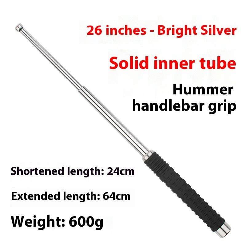 Solid Swing Stick Vehicle Self-Defense Weapon Legal Self-Defense Supplies Telescopic Stick Self-Defense Three-section Swing Stick Swing_voghion.com