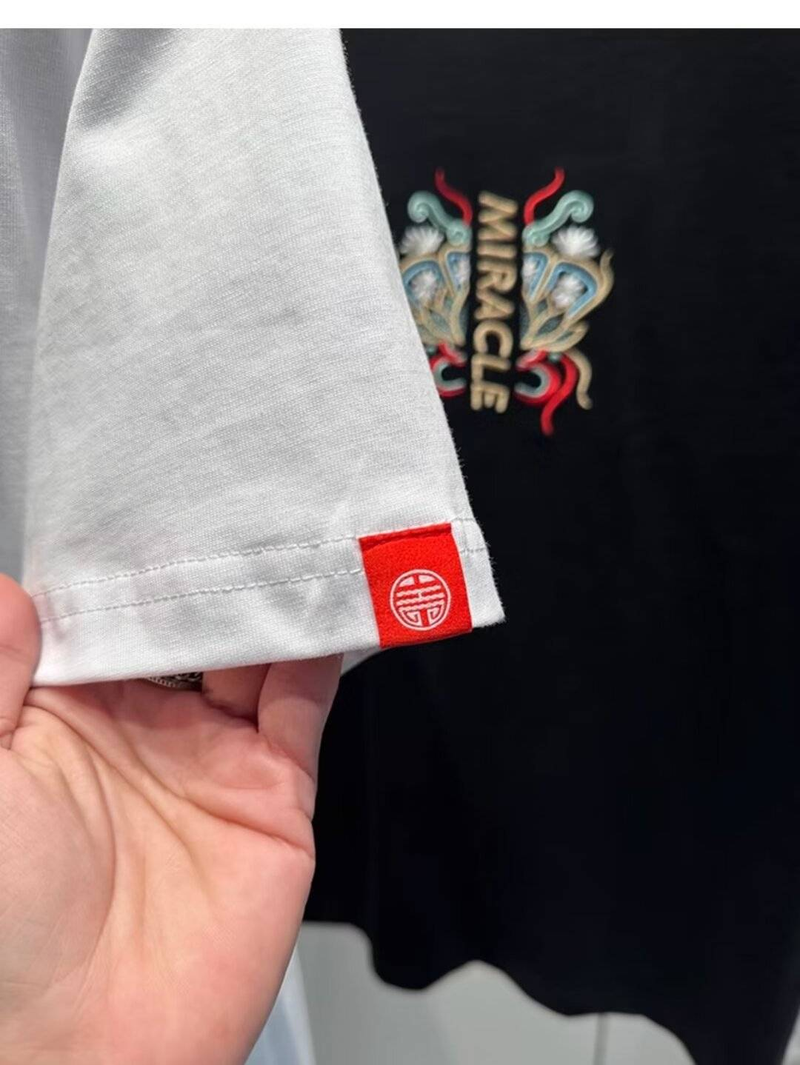 Trendiges kurzärmliges T-Shirt der Marke für Herren, vielseitiges Oberteil mit Rundhalsausschnitt und Innenfutter_voghion.com