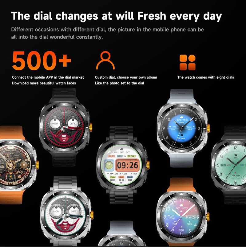 Für Samsung Galaxy Watch 7 Ultra Smart Watch Sports Man Bluetooth Call Herzfrequenzüberwachung Galaxy 6 Verbesserte Smartwatch Männer_voghion.com