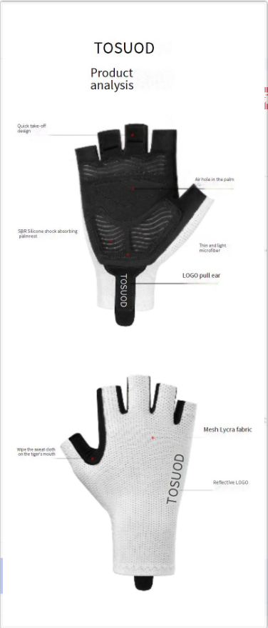 Sport & Unterhaltung Halbfinger-Fahrradhandschuhe Herren und Damen Rennrad Sommerhandschuhe Atmungsaktive Fahrradstoßdämpfung_voghion.com