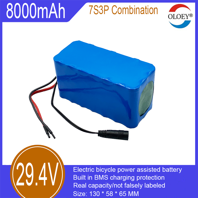 29,4V Lithium-Ionen-Batteriepack, 7S3P, 8000mAh, agebaute BMS-Ladeschutz, benotzt fir Elektro-Vëloen, Twist-Vëloen, Balance-Vëloen, etc._voghion.com