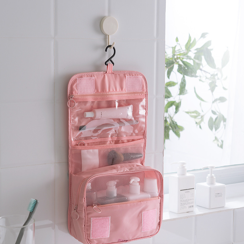 Women's Bags Folding Travel Cosmetic Bag Outdoor Storage Bag Large Capacity Portable Hanging Hook Toiletry Bag_voghion.com