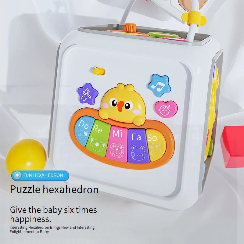 Kid's Toys Arly Education Educational Multifunctional Hexahedron Fun Drum Toy To Exercise Perception And Cognition Children's Toys_voghion.com