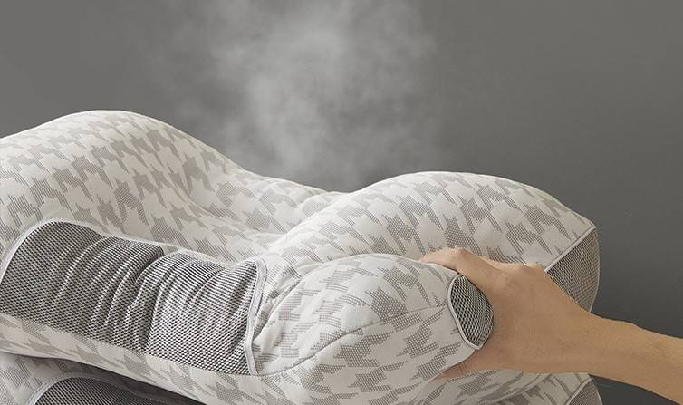 Cuscino da spa lavorato a maglia con motivo pied de poule, cuscino per massaggio profondo, nucleo di alta qualità_voghion.com