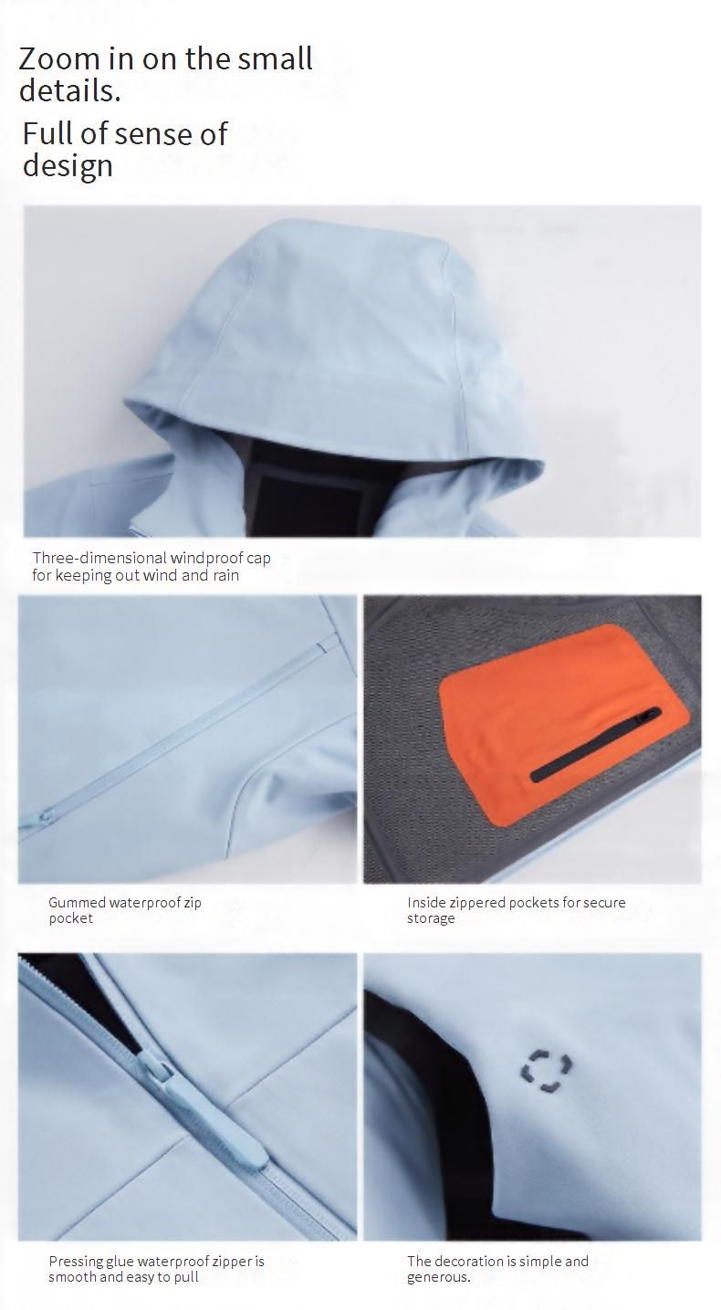 Unisex regenjas in dopaminekleur – winddicht en waterdicht voor alle seizoenen (1500 mm) met volledig gesealde naden (S-4XL) | Buitenreactief polyester_voghion.com