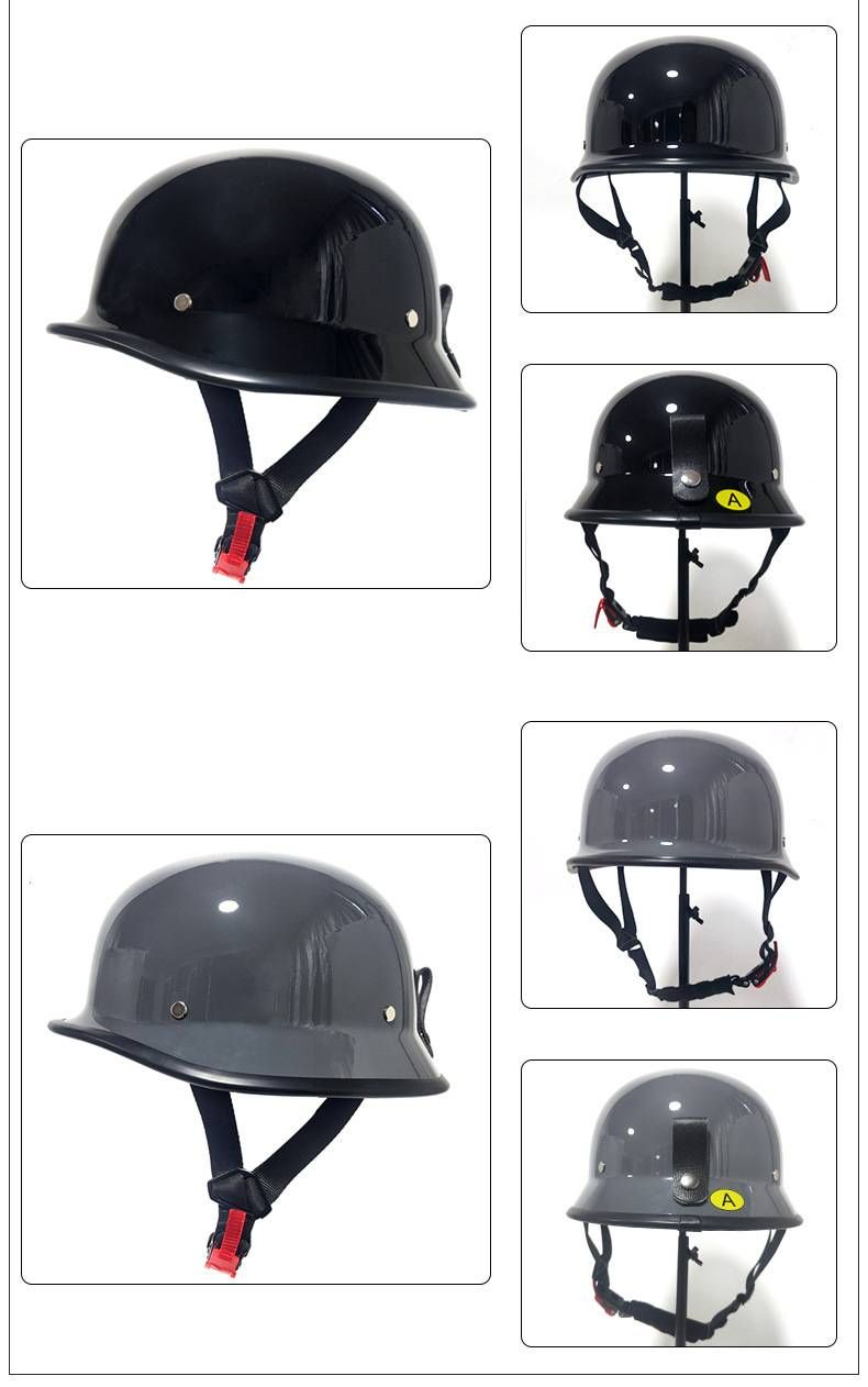 Vintage Motorcycle Half Helmet – Certified Retro ABS Shell, Matte/Gloss Colors (M-3XL) For Urban Commuters & Classic Bike Riders_voghion.com